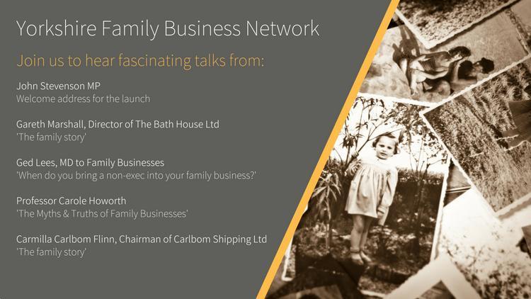 Event Details and Speakers announced for the launch of the Yorkshire Family Business Network.