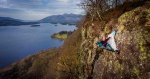 Andy Beeforth spends a night suspended above the Borrowdale Valley